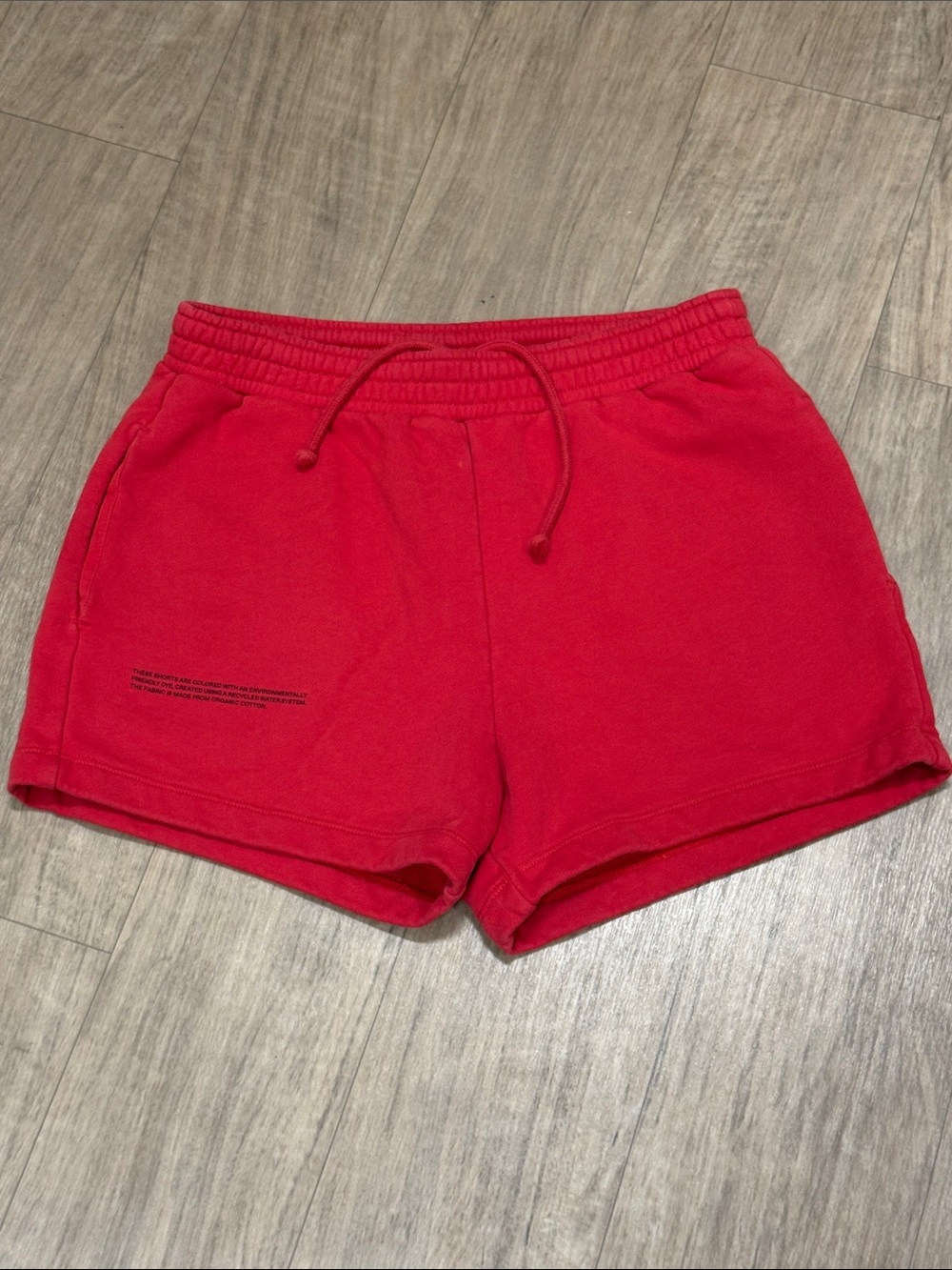 Pangaia 365 Short in Jasper Red Elastic Drawstring Athletic Shorts